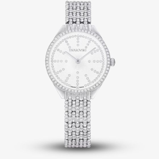 Swarovski Attract White Crystal Bracelet Watch 5742479