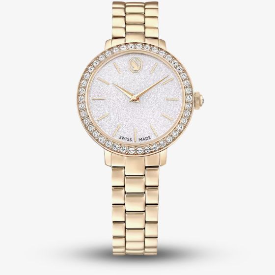 Swarovski Ladies Matrix Golden Silver Dial Bracelet Watch 5715026