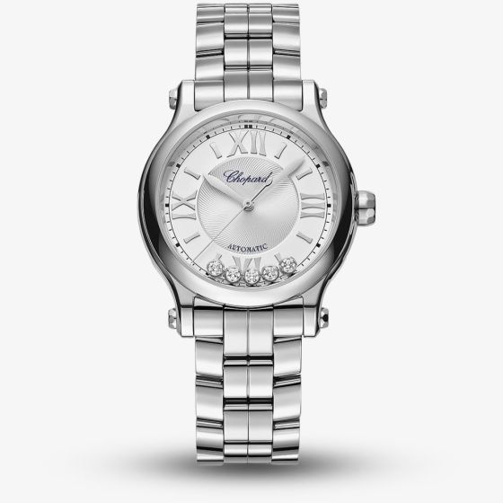 Chopard Ladies Happy Sport Silver Bracelet Watch 278608-3002