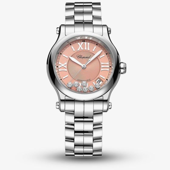 Chopard Ladies Happy Sport Pink Bracelet Watch 278559-3025