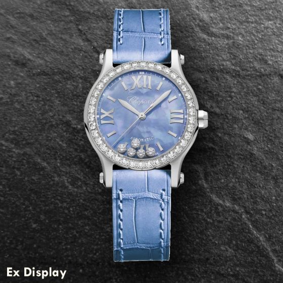 Ex-Display Chopard Ladies Happy Sport 1.26ct Diamond Watch 278573-3010