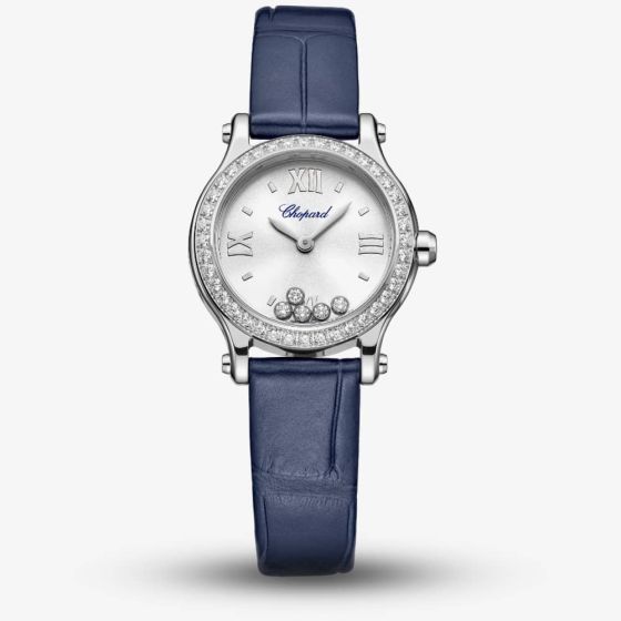Chopard Ladies Happy Sport Blue Strap Watch 278620-3002