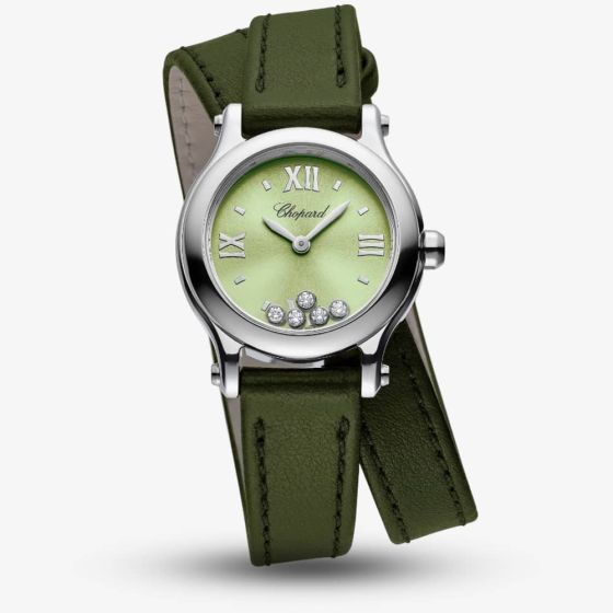 Chopard Ladies Happy Sport Green Dial Watch 278620-3005