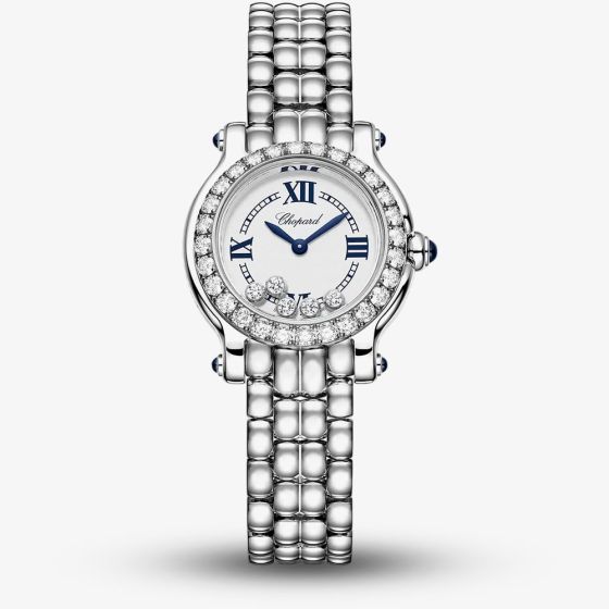 Chopard Ladies Happy Sport The First Pave Diamond Stainless Steel Bracelet Watch 278633-3002