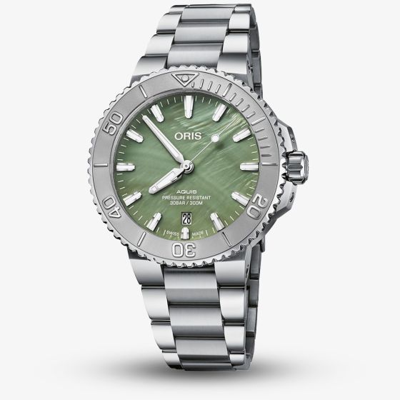 Oris Mens Limited Edition Green Dial New York Harbour Watch 01 733 7766 4187-Set