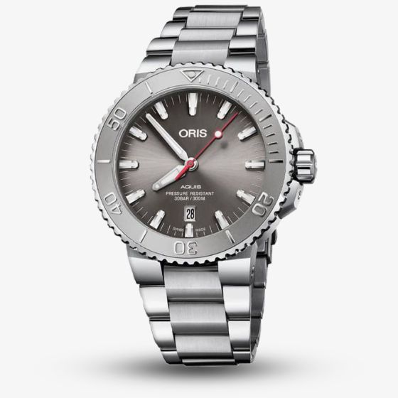 Oris Mens Aquis Date Relief Bracelet Watch 01 733 7730 4153-07 8 24 05PEB