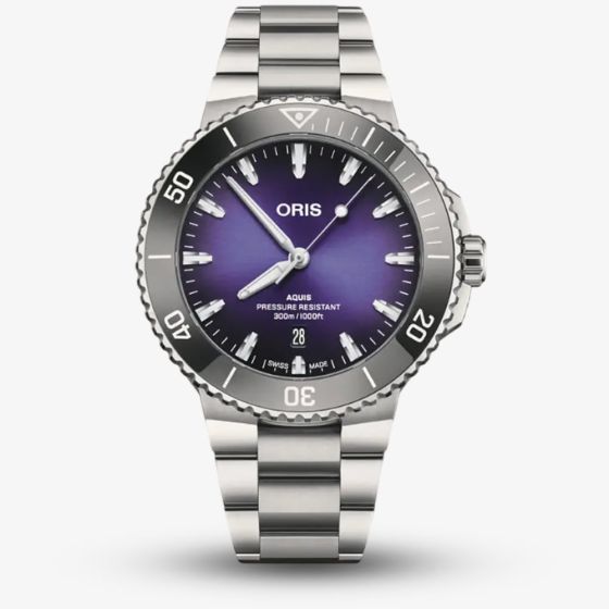 Oris Mens Aquis Taste Of Summer Purple Dial Watch 01 733 7789 4158-07 8 23 04PEB
