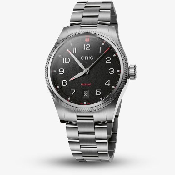 Oris Mens ProPilot Date Black Dial Bracelet Watch 01 733 7805 4164-07 8 20 04LC