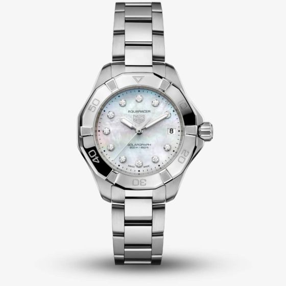 TAG Heuer Aquaracer Professional 200 Solargraph Diamond Dial Watch WBP1313.BA0005