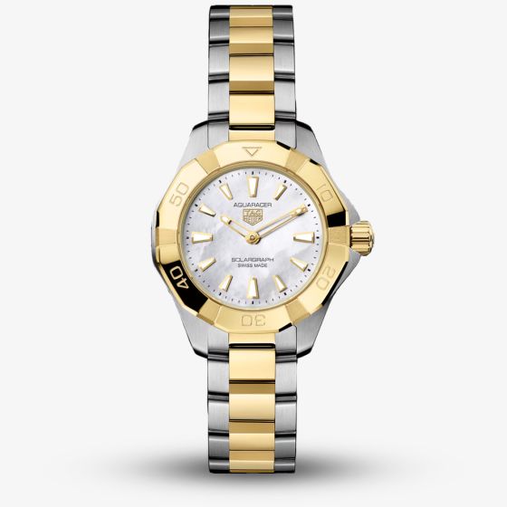 TAG Heuer Ladies Aquaracer Mother Of Pearl Dial Two-Tone Stainless Steel Bracelet Watch WBP1423.BB0006