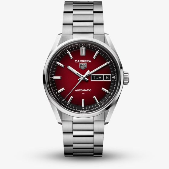 TAG Heuer Carrera Mens Day Date Red Dial Watch WDA2113.BA0043