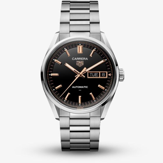 TAG Heuer Carrera Mens Day Date Black Dial Watch WDA2111.BA0043