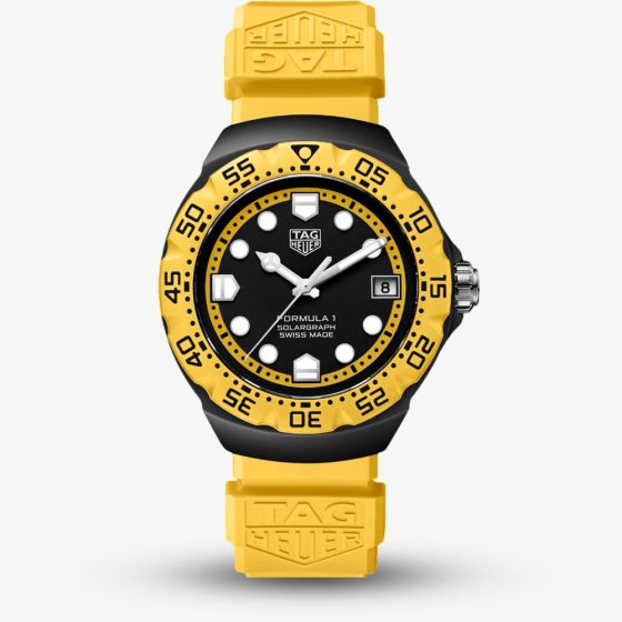 TAG Heuer Mens Limited Edition Formula 1 Solargraph Yellow Watch WBY1117.FT8087