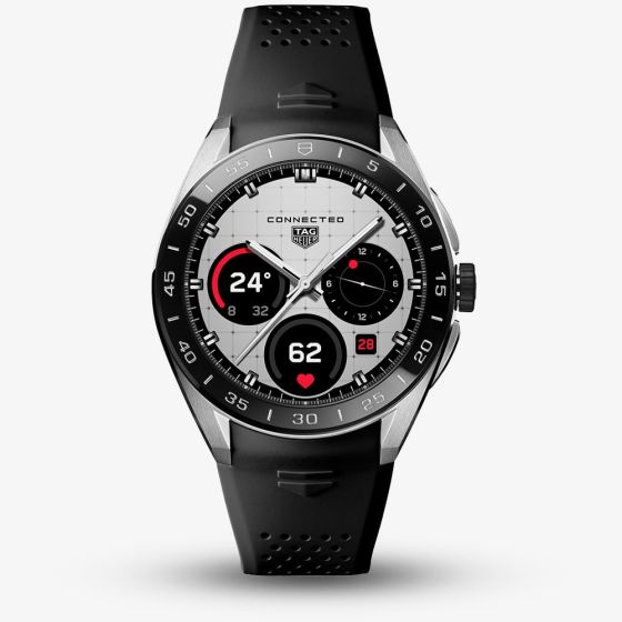 Tag Heuer Mens Connected Calibre E5 45mm Black Rubber Strap Watch SBT8A10.BT6292