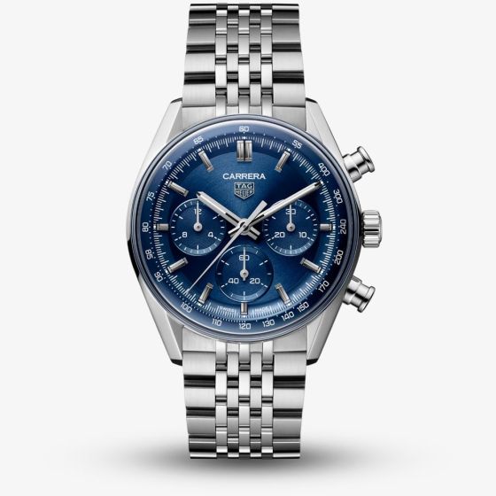 TAG Heuer Mens Carrera Chronograph Blue Bracelet Watch CBS2113.BA0053