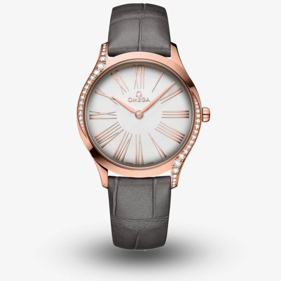 OMEGA Ladies De Ville Tresor 18ct Rose Gold Leather Strap Watch 428.58.36.60.02.001
