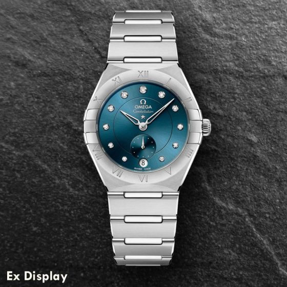 Ex-Display OMEGA Ladies Constellation Night Sky Blue Bracelet Watch 131.10.34.20.53.001