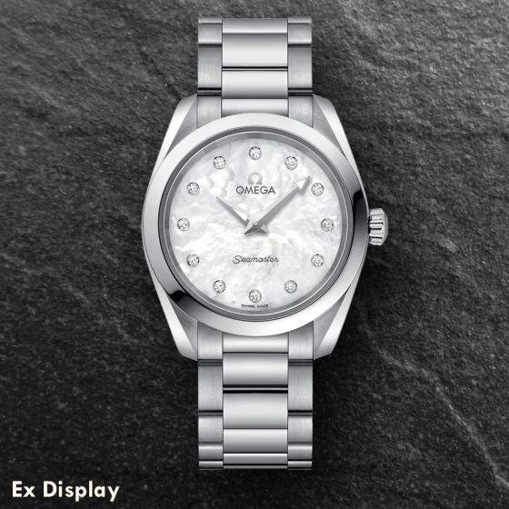 Ex-Display OMEGA Ladies Seamaster Aqua Terra Mother Of Pearl Dial Watch 220.10.28.60.55.001