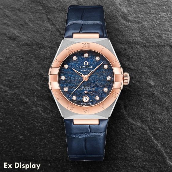 Ex-Display OMEGA Ladies Constellation Co-Axial Master Diamond Set Aventurine Chronometer Watch 131.23.29.20.99.003