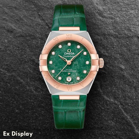 Ex-Display OMEGA Ladies Constellation Diamond Set Aventurine Green Watch 131.23.29.20.99.001