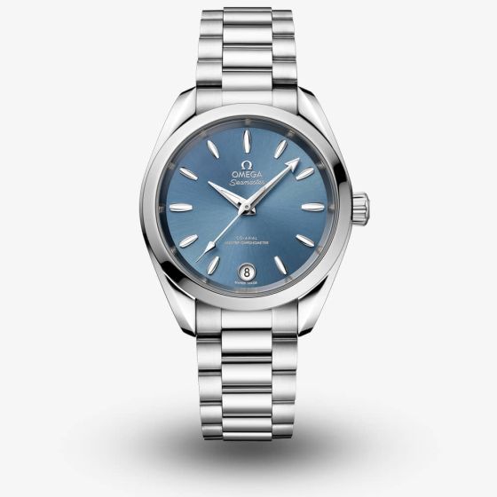 OMEGA Ladies Seamaster Aqua Terra 150m Blue Chronometer Watch 220.10.34.20.03.002