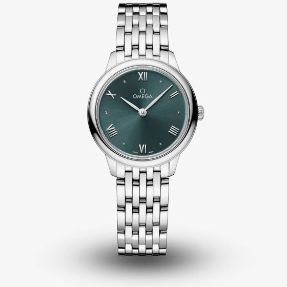 OMEGA Ladies De Ville Prestige Quartz Pine Green Dial Watch 434.10.28.60.10.001