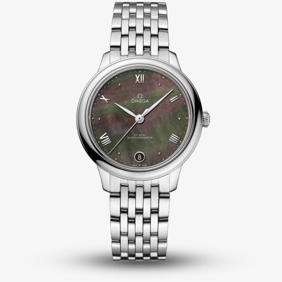 OMEGA De Ville Ladies Prestige Grey Mother Of Pearl Dial Watch 434.10.34.20.07.001