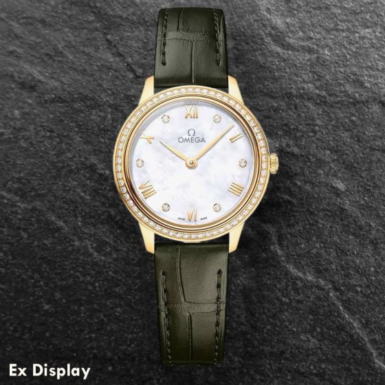 Ex-Display OMEGA Ladies De Ville Prestige 18ct Yellow Gold Diamond Watch 434.58.28.60.55.002