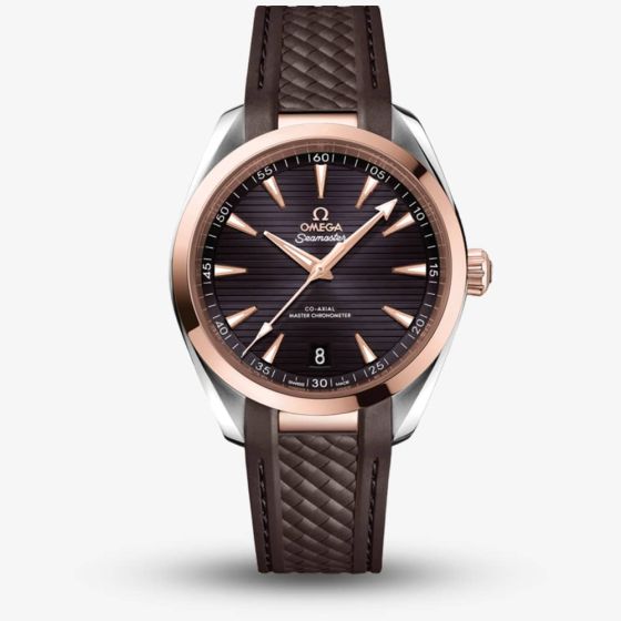 OMEGA Mens Seamaster Aqua Terra 41mm Grey Dial Rubber Strap Watch 220.22.41.21.06.001