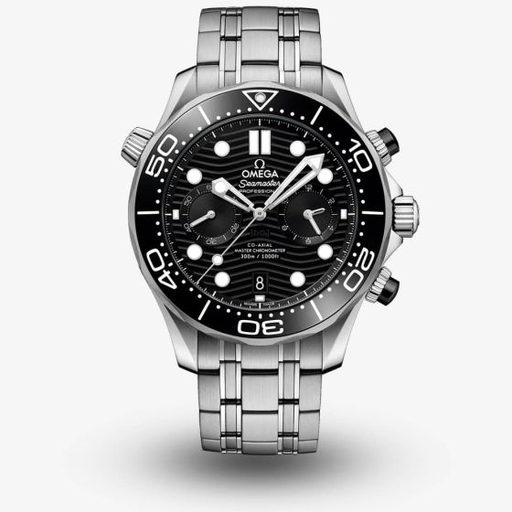 OMEGA Mens Seamaster Co-Axial Master Chronometer Chronograph Black Dial Watch 210.30.44.51.01.001