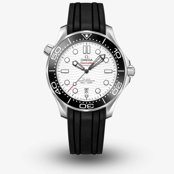 OMEGA Mens Seamaster Diver Co-Axial Master Chronometer White Dial Watch 210.32.42.20.04.001