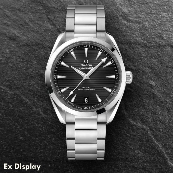 Ex-Display OMEGA Mens Aqua Terra Co-Axial Master Chronometer Black Dial Watch 220.10.41.21.01.001