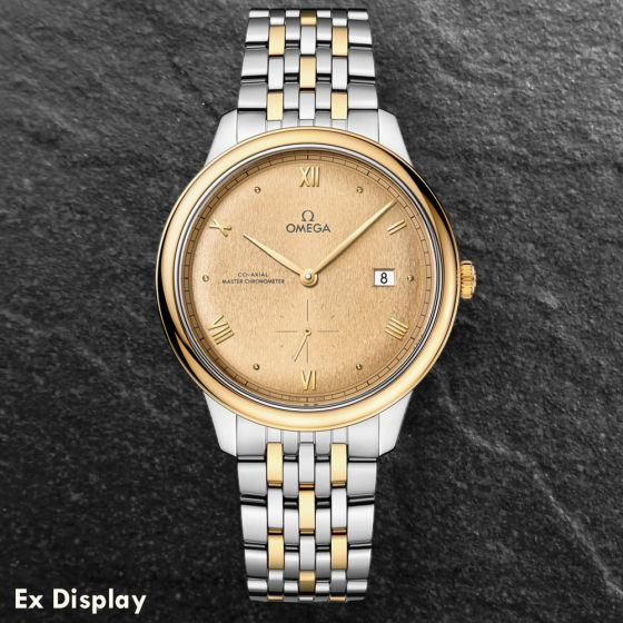 Ex-Display OMEGA Mens De Ville Prestige Two-Tone 18ct Yellow Gold Watch 434.20.41.20.08.001