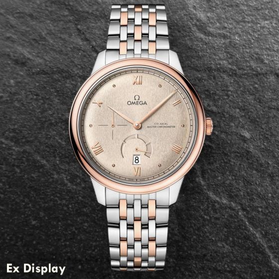 Ex-Display OMEGA Mens De Ville Prestige Power Reserve 18ct Rose Gold Watch 434.20.41.21.09.001