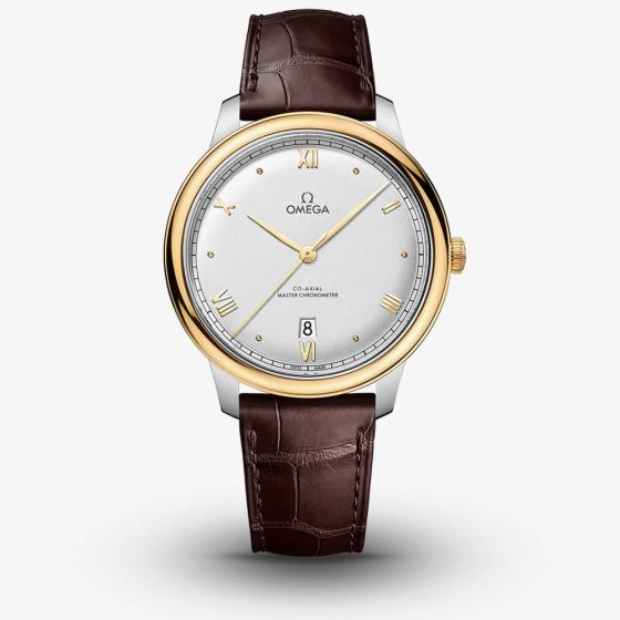 OMEGA Mens De Ville Prestige Master Chronometer Brown Leather Strap Watch 434.23.40.20.02.002