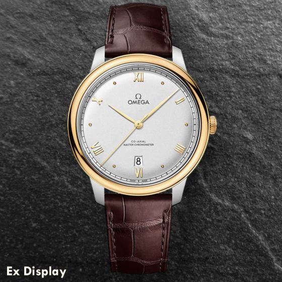 Ex-Display OMEGA Mens De Ville Prestige Master Chronometer Brown Leather Strap Watch 434.23.40.20.02.002