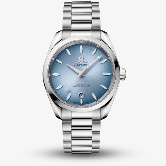 OMEGA Mens Seamaster Aqua Terra 150m Summer Blue Dial Watch 220.10.38.20.03.004