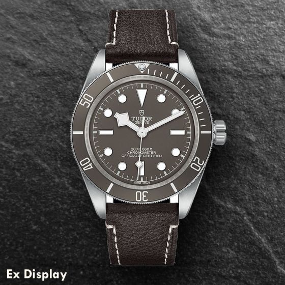 Ex-Display TUDOR Mens Black Bay 58 925 Brown Leather Strap Watch M79010SG-0001