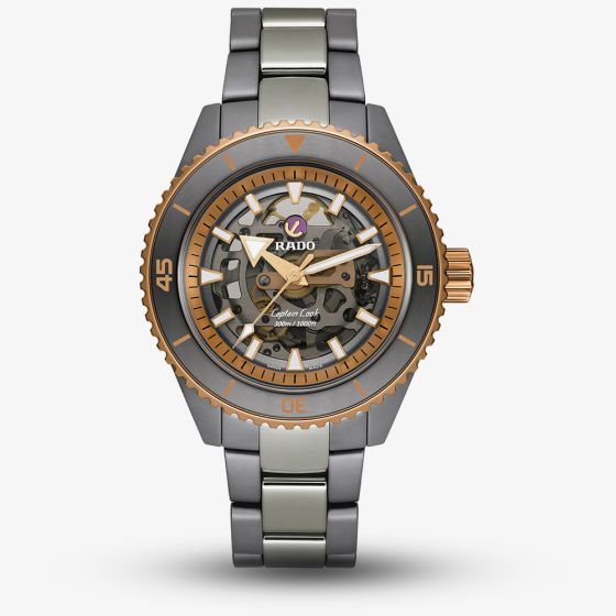 Rado Mens Captain Cook High-Tech Ceramic Skeleton Watch R32148162