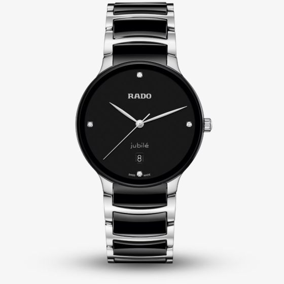 Rado Unisex Centrix Diamonds Black Ceramic Watch R30021712