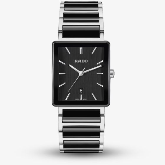 Rado Mens Integral Black & Silver Square Dial Watch R20255162
