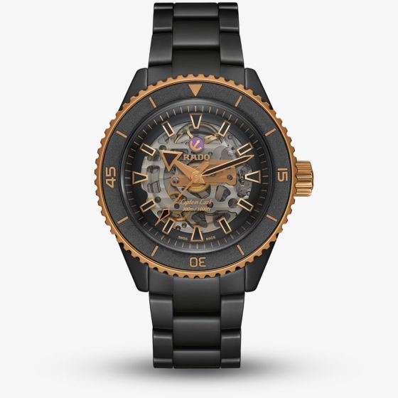 Rado Mens Limited Edition Captain Cook High-Tech Ceramic Skeleton Black Bracelet Watch R32192152