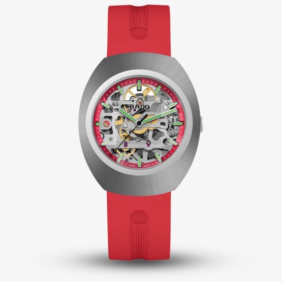 Rado Mens Limited Edition Diastar Original Red Rubber Strap Watch R12169409