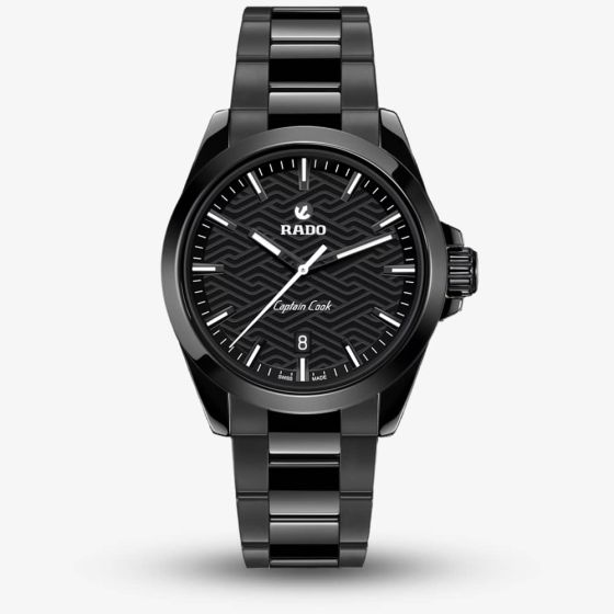 Rado Mens Captain Cook Discover Black Dial Bracelet Watch R32279162