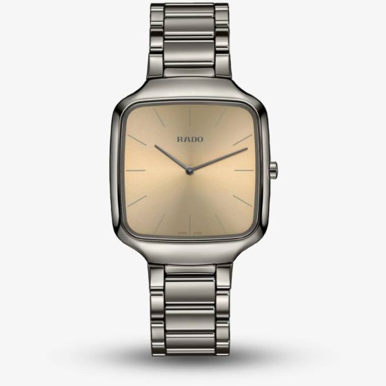 Rado Ladies True Square Thinline Champagne Dial Bracelet Watch R27119402