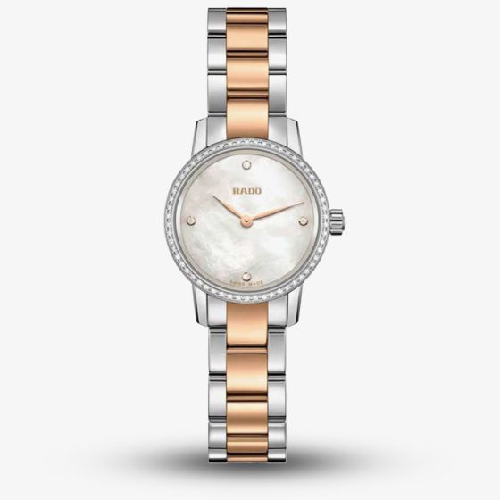 Rado Ladies Coupole Classic Diamonds Quartz Two Tone Bracelet Watch R22892942 XS