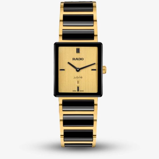 Rado Limited Edition Ladies Integral Gold Square Dial Two Tone Bracelet Watch R20254702