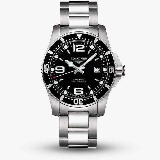 Longines Mens HydroConquest Automatic Black Dial Bracelet Watch L3.742.4.56.6