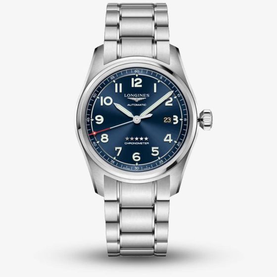 Longines Mens Spirit Blue Bracelet Watch L3.811.4.93.6