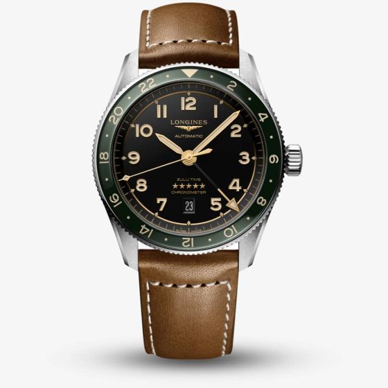 Longines Spirit Zulu Time Brown Leather Automatic Watch L3.812.4.63.2